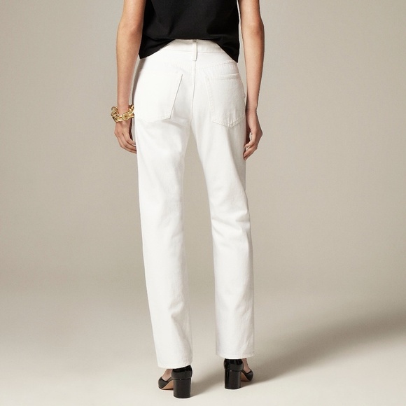 NWT!! J. CREW Petite Slouchy Jeans Solid White Denim Button Fly 29P 29 Petite - Picture 8 of 16